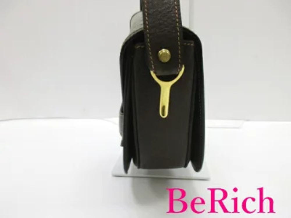 Gucci Leather Tote GG Plus Shoulder Handbag Bag Beige Brown Tan Brown